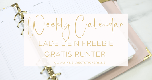 Weekly Calendar Freebie - My dearest Stickers Shop