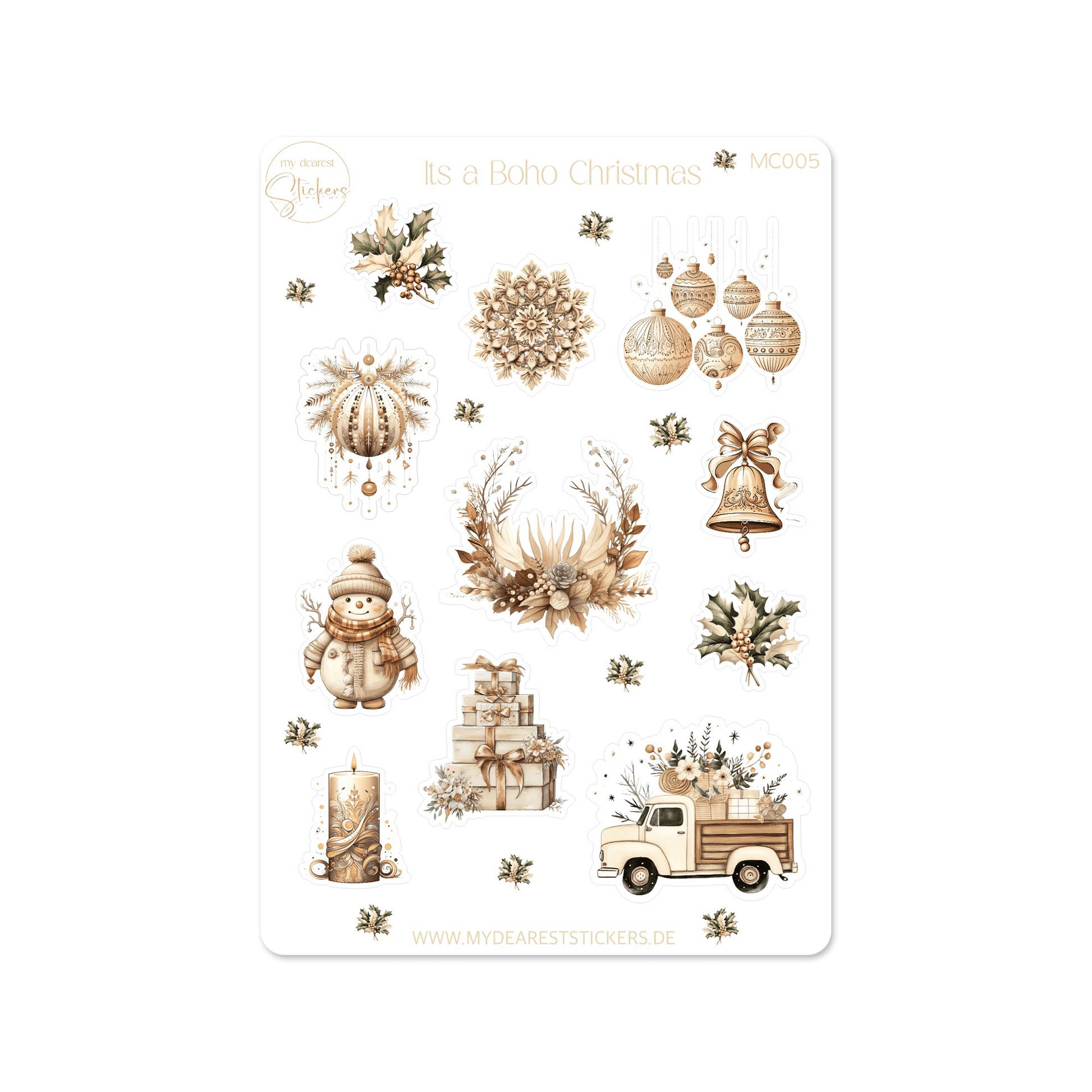 Boho Christmas - My dearest Stickers Shop