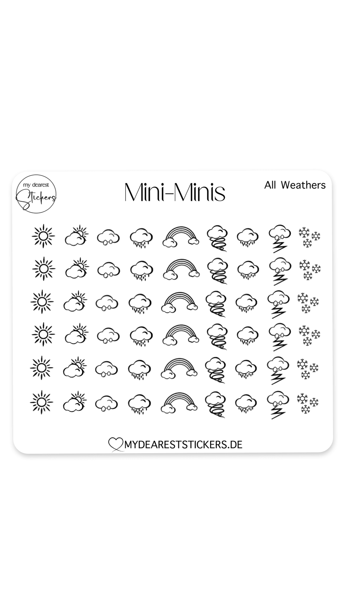 Mini Mini Weather Sticker - My dearest Stickers Shop