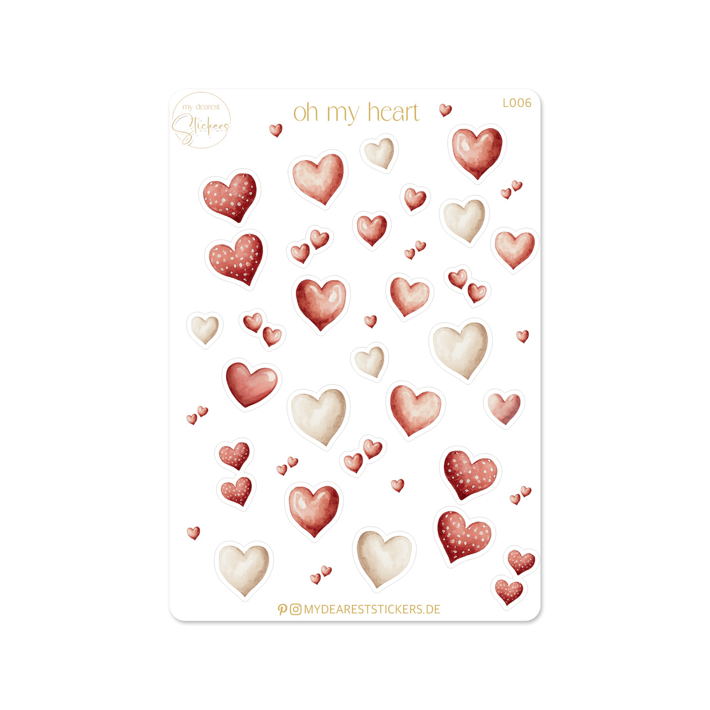 my Heart - My dearest Stickers Shop